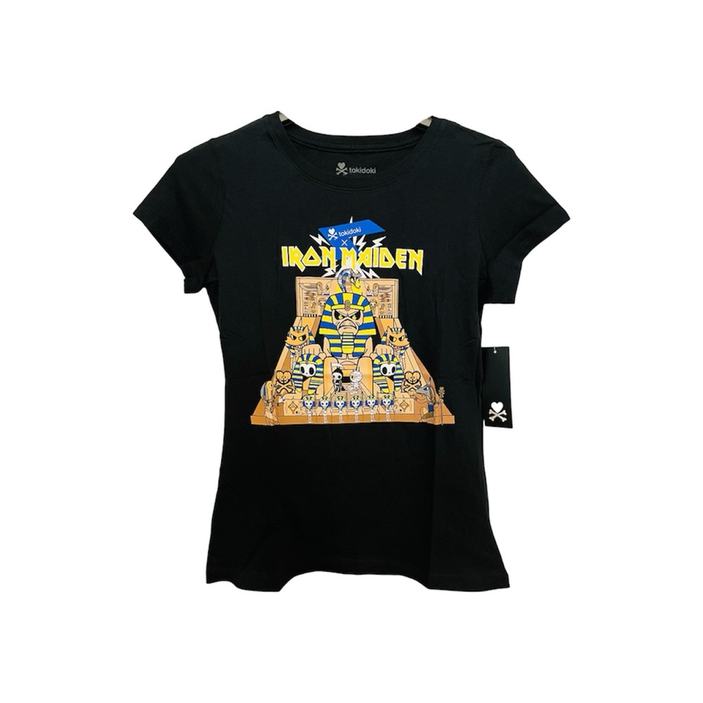 Iron Maiden Tokidoki Women’s Black Shirt Adios Egyptian Pyramid Tee Top Rare NWT